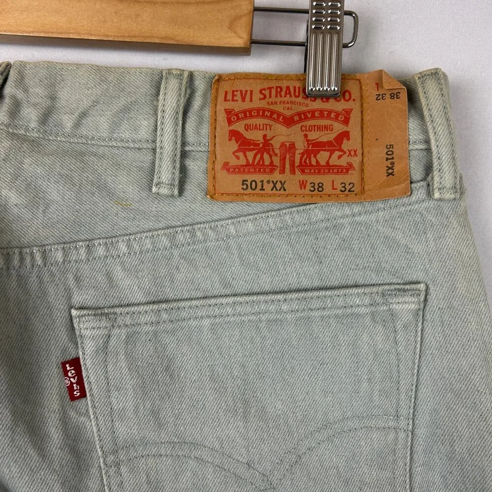 Levi's 501xx Fade Blue Gray Regular Fit Men's Size 38x32 (Tailored to 36x28)